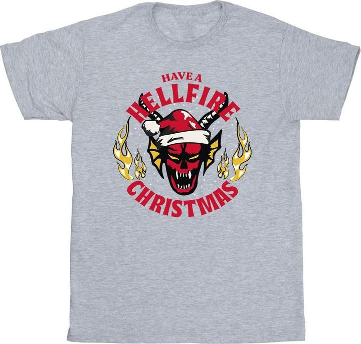 Netflix Stranger Things Hellfire Christmas TShirt Mädchen (128)