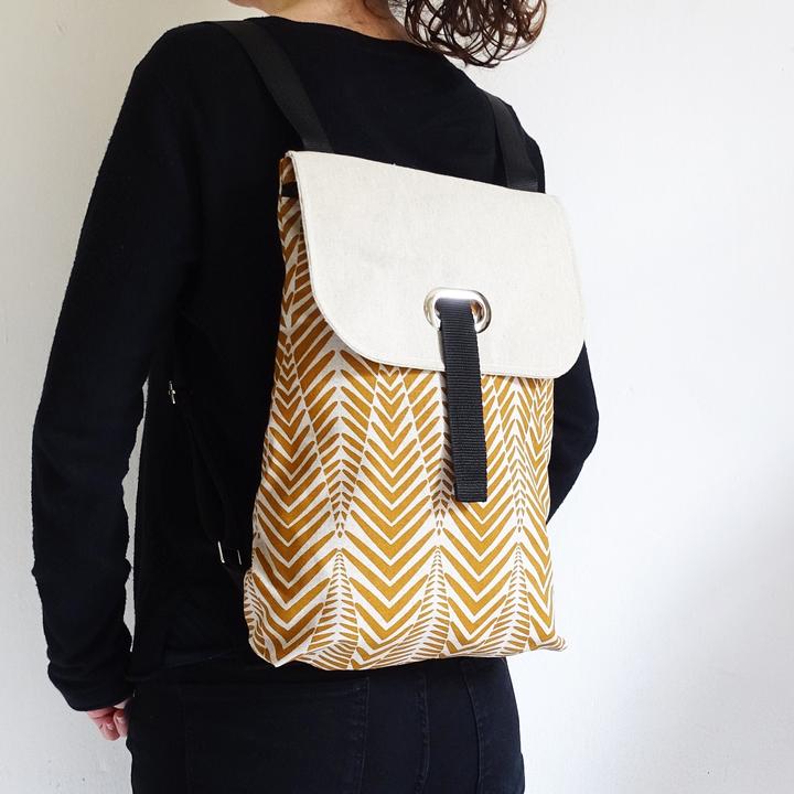 Actual product image Only-Bags.Store Organic cotton canvas BackPack with zip, backpack, rucksack