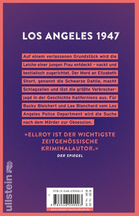 Produktbild Black Dahlia - Die schwarze Dahlie (Deutsch, James Ellroy, Jürgen Behrens, 2018)