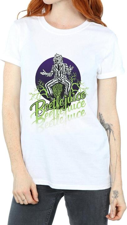Immagine prodotto Beetlejuice Maglietta Boyfriend in cotone Faded Pose Donna/Ladies (XL)