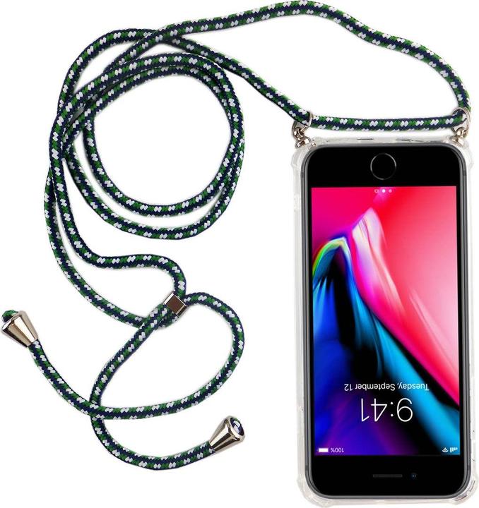 Produktbild König Design Apple iPhone 7 Plus Handykette Hülle mit Band Case zum umhängen mit Kordel Grün