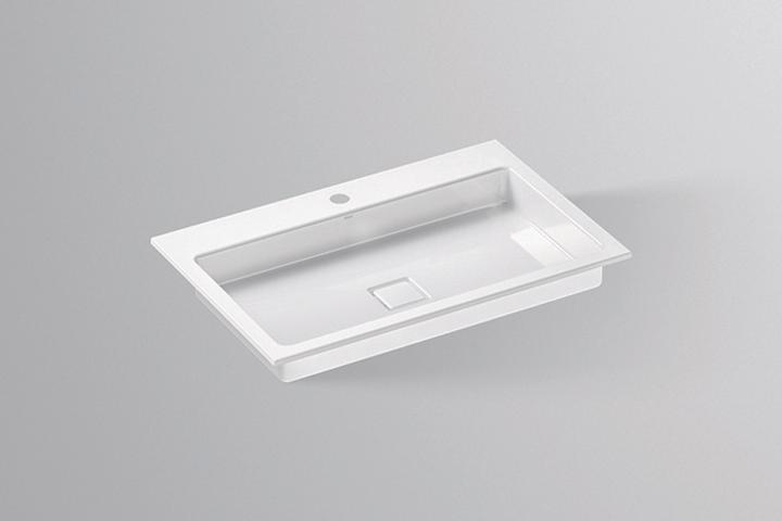 Immagine prodotto Alape Vasca da incasso EB.RE700H.2, rettangolare L: 700mm H: 90mm P: 460mm, 220800000000, bianco (460 mm, 700 mm)