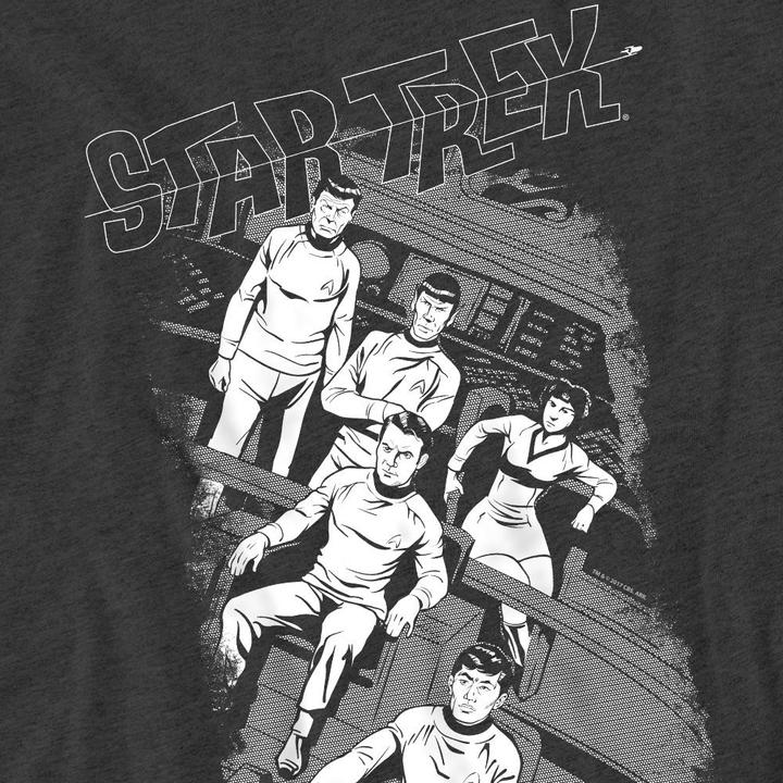 Actual product image Unisex Adult Tilted Bridge Retro T-Shirt (XL)