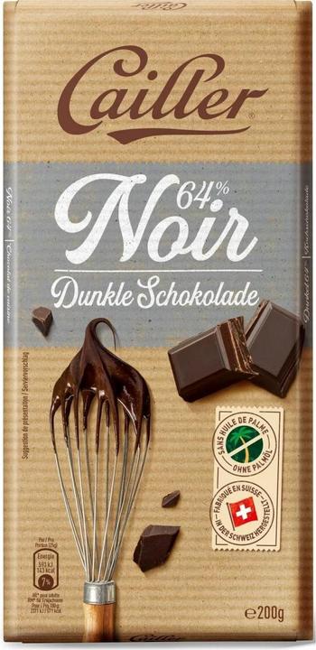 Cailler Dessert Tablette Chocolat Noir 64% (200 g)