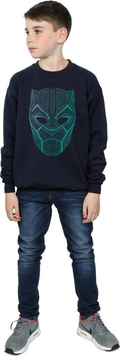 Actual product image Boys Black Panther Tribal Mask Sweatshirt (152, 158)