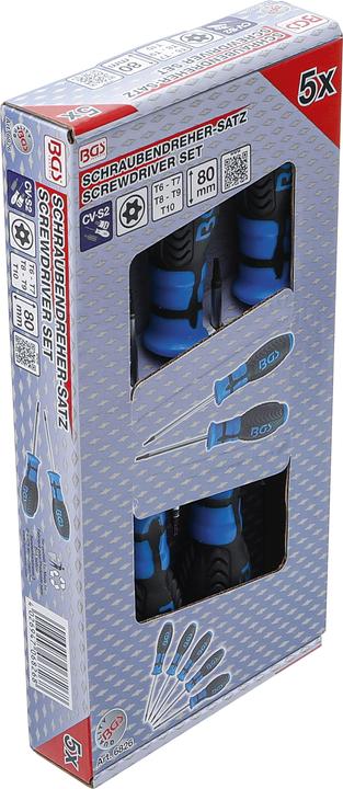 Produktbild BGS Schraubendreher-Satz T-Profil (für Torx) mit Bohrung T6 - T10 5-tlg. (T-profil)