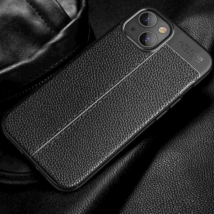 Actual product image Cadorabo TPU Cover Faux Leather Structure (Apple iPhone 13)