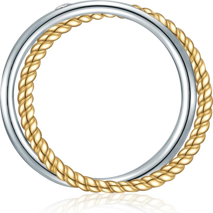 Image du produit Lulu & Jane Argent sterling diamant argent/or jaune - 33430 (52, Argent 925)
