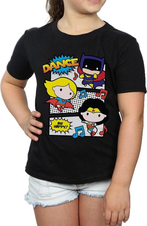 Image du produit - T-shirt CHIBI SUPER FRIENDS DANCE - Fille (140, 146)