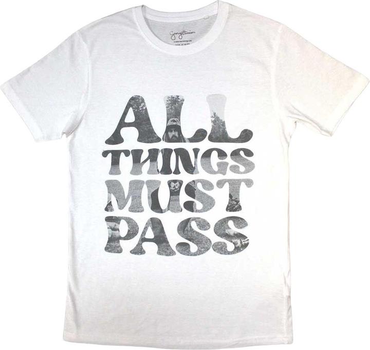 Immagine prodotto George Harrison All Things Must Pass Maglietta Testo di Riempimento Adulto Unisex (M)