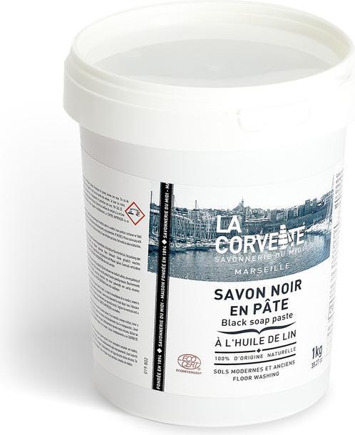 Produktbild La Corvette Schwarze Seife Paste mit Leinöl Paste