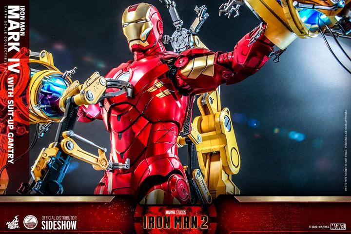Produktbild Hot Toys Iron Man 2 figurine 1/4 Iron Man Mark IV with Suit-Up Gantry 49 cm