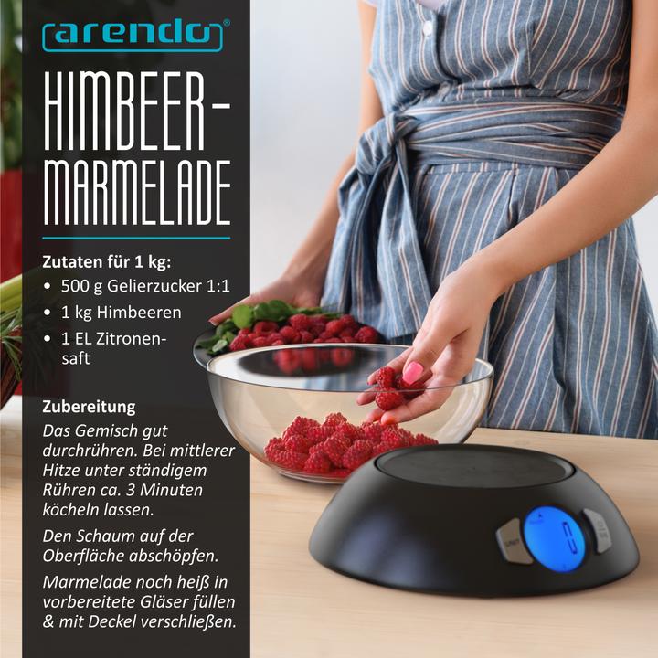 Produktbild Arendo Küchenwaage mit grosser Schale, bis 5000g, LCD Display, Tara, Auto Off, digital Küchen Waage