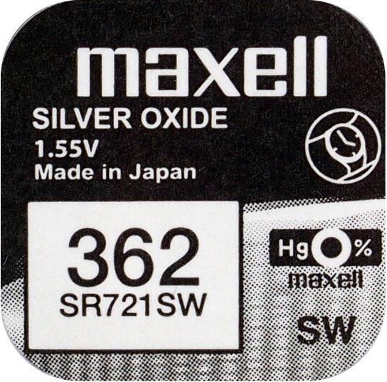 Produktbild Maxell 362 / SR721SW - Uhrenbatterie (1 Stk., SR58, 25 mAh)