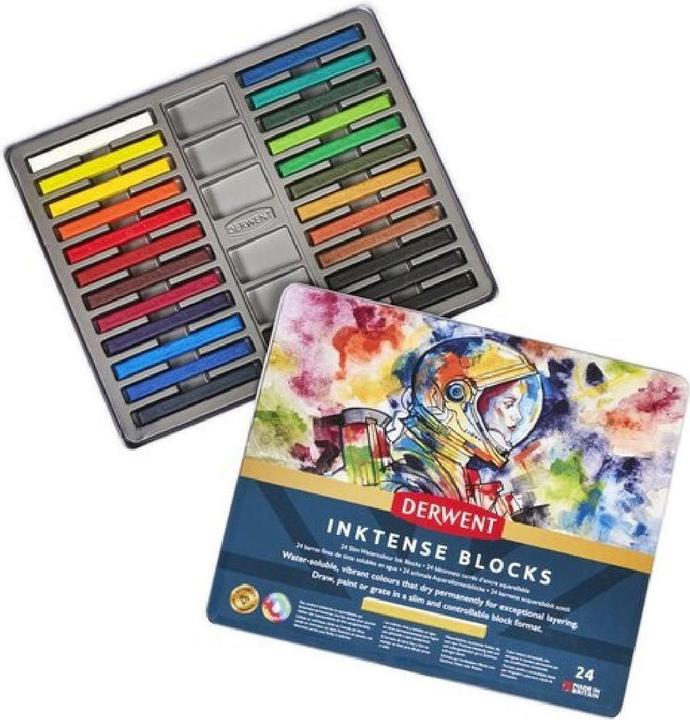 Produktbild Derwent Inktense Aquarellkreidestifte (Mehrfarbig, 24 x)