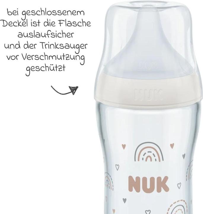 Actual product image NUK Babyflaschen Glas-Flasche 3er Pack Perfect Match 230 ml (230 ml)