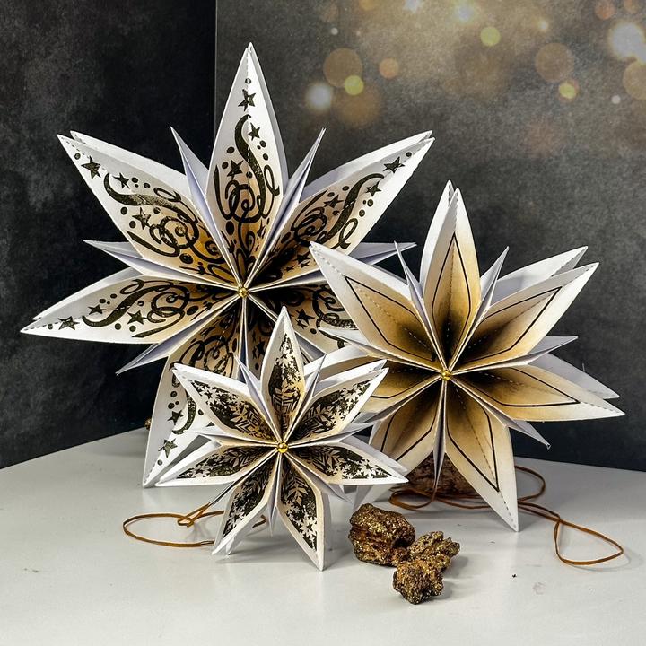 Produktbild FarbTon Silikonstempel für Faltstern Klein "Christmas"