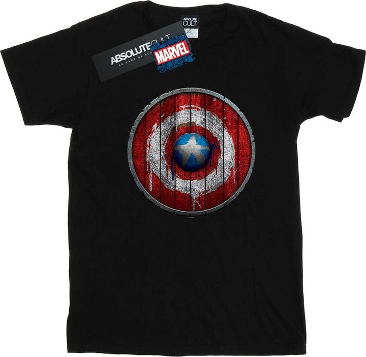 Image du produit - T-shirt CAPTAIN AMERICA WOODEN SHIELD - Homme (3XL)