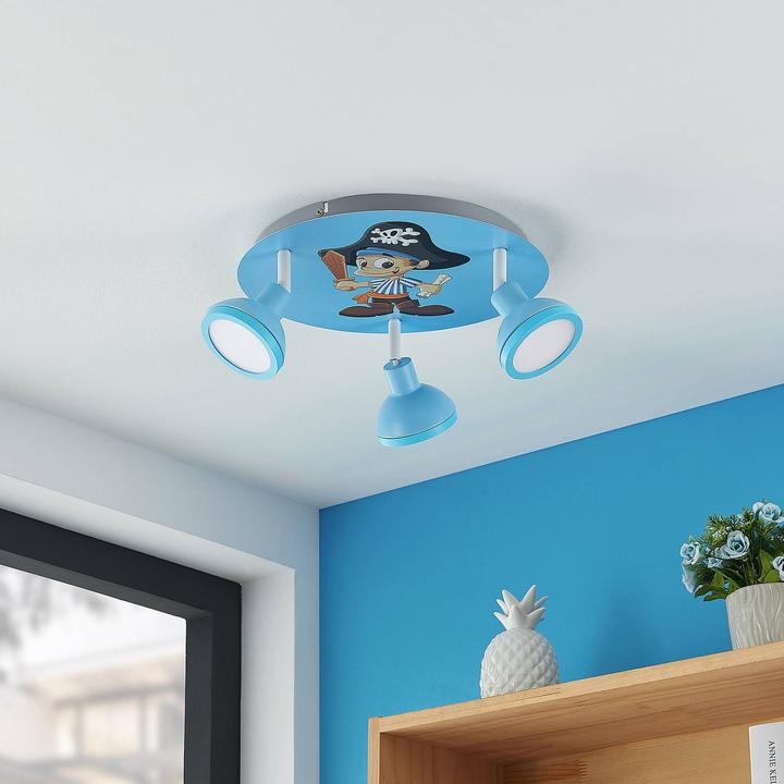 Produktbild Lindby Roxas Kinderzimmer-Deckenleuchte, Pirat (400 lm, GU10)