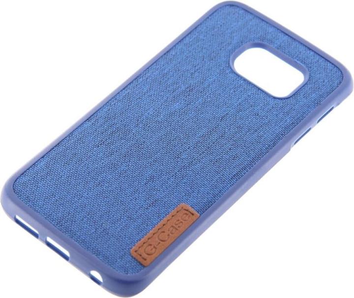 Produktbild OEM Silicone Case Textile for Samsung S6 Edge blue (Samsung Galaxy S6 Edge)