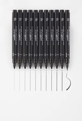 Produktbild Uni-ball Pin Fineliner (Black, 12 x)