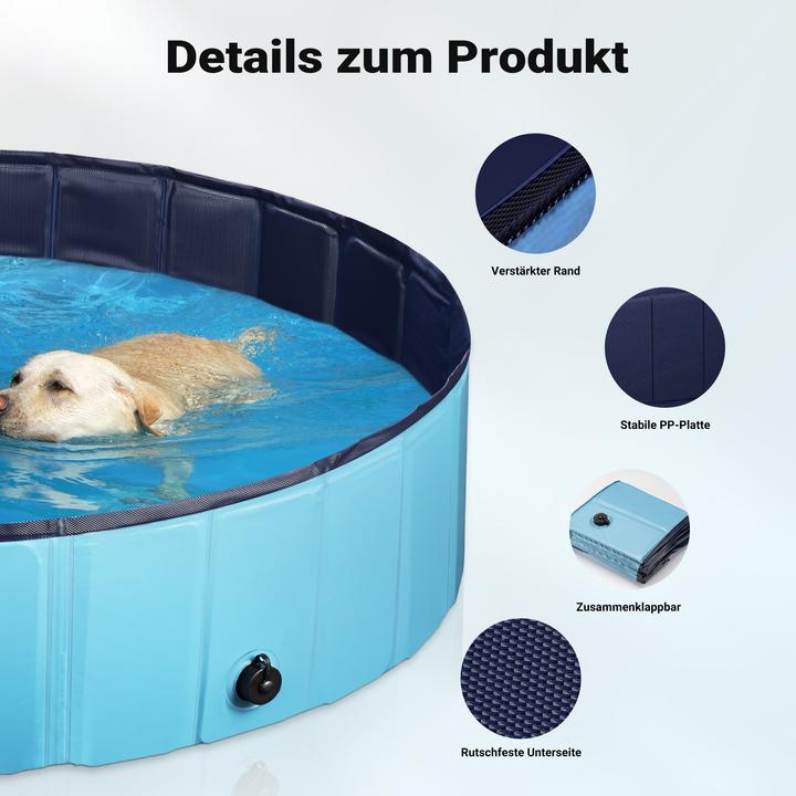 Immagine prodotto Wiltec Fudajo piscina per cani 120x30cm piscina per cani piscina per cani vasca per cani (Piscina per cani)