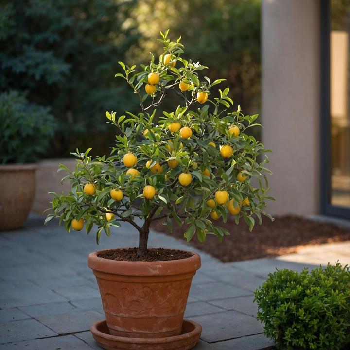 Produktbild Plant in a Box Citrus calamondin, citrus limon, ficus carica, olea - 8er Set Mediterranen Obstbäumen (25 cm)