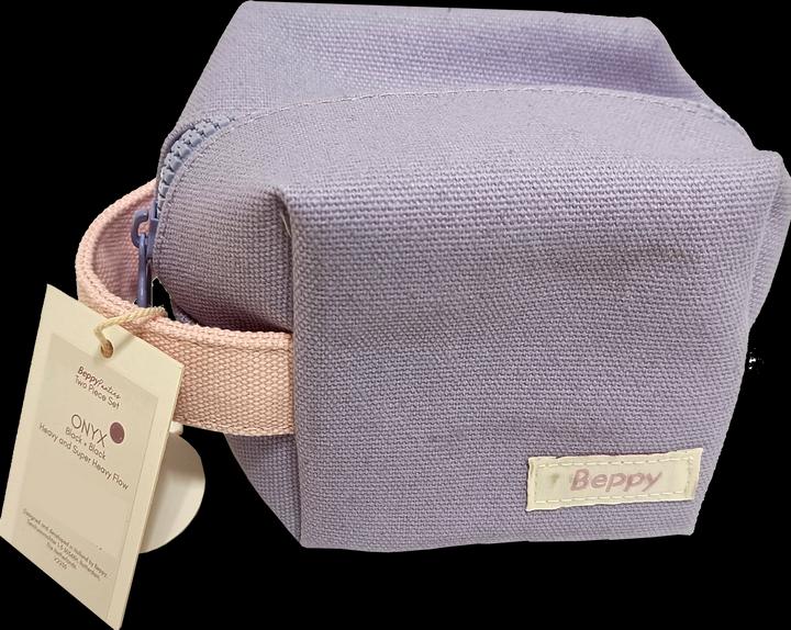 Actual product image Beppy Panties "ONYX" Black, size L, two menstrual briefs with wash bag and storage tas (L)