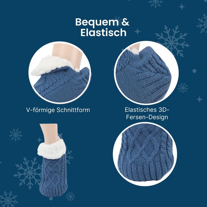 Produktbild Hermex Hausschuhe Gr. 35-38 Wintersocken Kuschelsocken Fuzzy-Socken Pantoffeln (Einzelpack, 35 - 38)