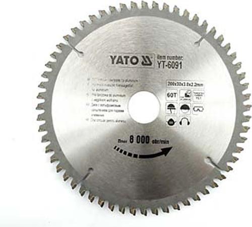 Actual product image Yato HM saw blade 210 x 30, 72 teeth, TFZ, for aluminium, plastic, non-ferrous metals