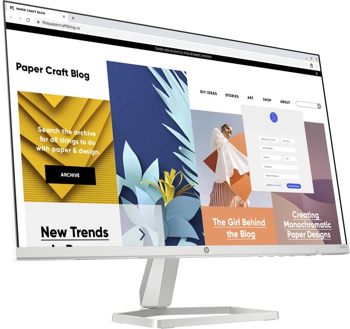 Actual product image HP Series 5 23.8 inch FHD White Monitor - 524sw (1920 x 1080 pixels, 23.80")