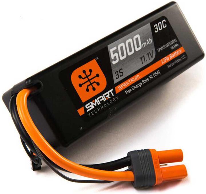 Immagine prodotto Spektrum Batteria LiPo 5000mah 3S 11,1V LiPo 30C Smart LiPo 30C, custodia rigida, iC5 (11.10 V, 5000 mAh)