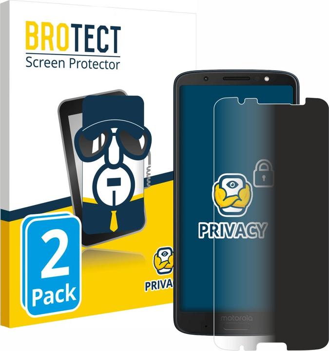 Productafbeelding BROTECT Sichtschutzfolie Anti-Spy Privacy Folie Blaulicht-Schutz (2 Stuk, Motorola Moto G6 Plus)