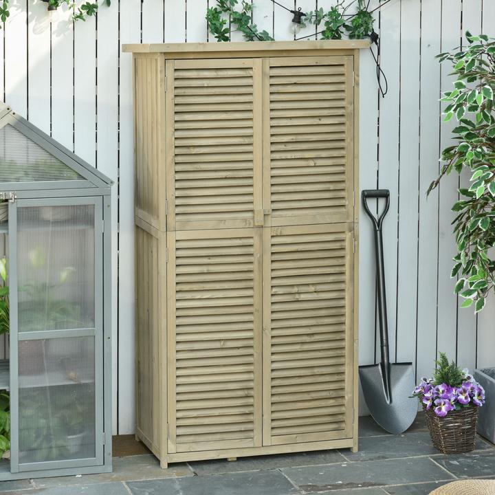 Produktbild Outsunny Geräteschuppen mit 4 Fächer