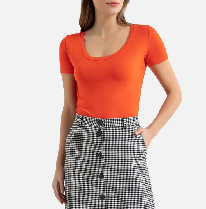 Produktbild La Redoute Collections T-Shirt mit rundem Ausschnitt (S)