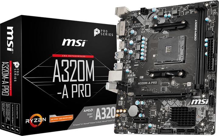 Produktbild MSI A320M-A Pro (AM4, AMD A320, mATX)