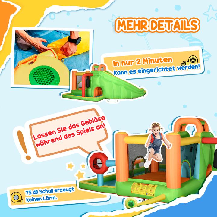 Actual product image Swisshandel24 Inflatable bouncy castle, play castle, jumping area with slide, water park for children aged 3 to 8