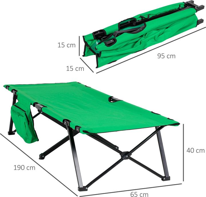 Immagine prodotto Outsunny Lettino da campeggio con tasca laterale