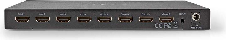 Image du produit Nedis Commutateur matriciel HDMI ™ | 4x port(s) 4 ports | Alimentation DC / 1x RS232 / 4x HDMI™ Input |