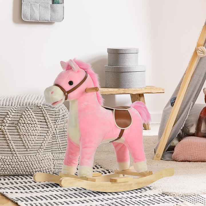 Produktbild Homcom Kinder Schaukelpferd mit Tiergeräusche