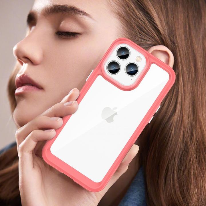 Image du produit Hurtel Outer Space Case iPhone 14 Pro Max coque rigide avec un cadre en gel rouge (Apple iPhone 14 Pro Max)