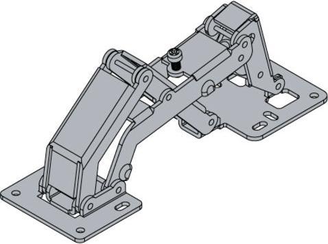 Produktbild Hettich Weitwinkel-Aufschraubscharnier mit Feder, Stahl vernickelt, 1 Stck
