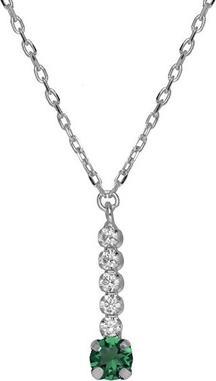 Actual product image Victoria Cruz Elegant silver necklace with Shine crystals A4668-20HG