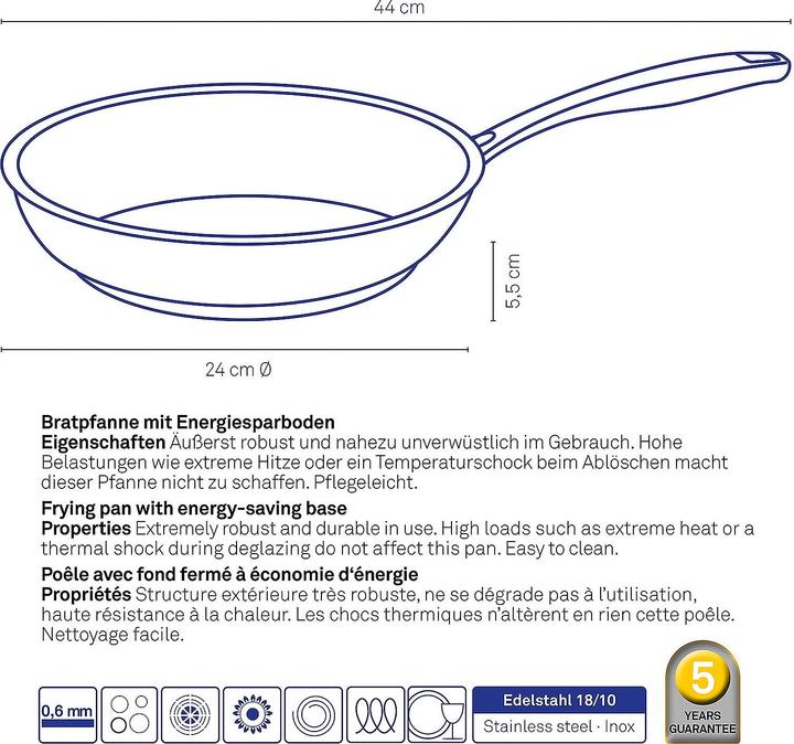 Produktbild Kela Flavoria (24 cm, Bratpfanne, Edelstahl)