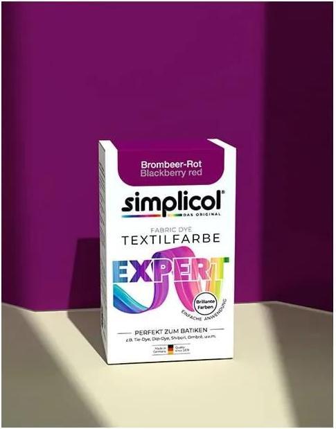 Actual product image Simplicol Textilfarbe expert (Blackberry Red, 150 ml)