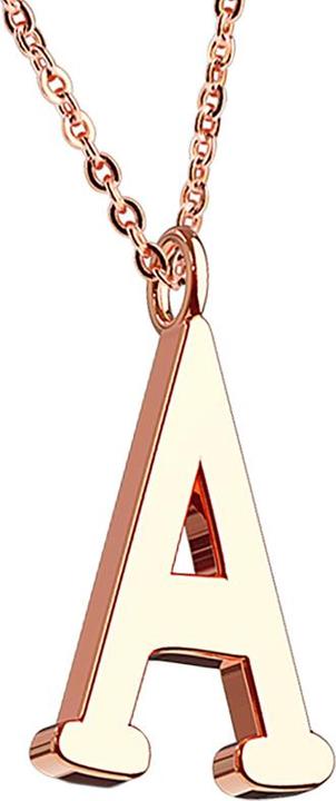 Image du produit Star Piercing Chaîne or rose pendentif lettre A (sans laiton, Acier chirurgical 316L)
