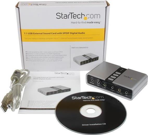 Actual product image StarTech 7.1 Channel USB Sound Card (USB 2.0)