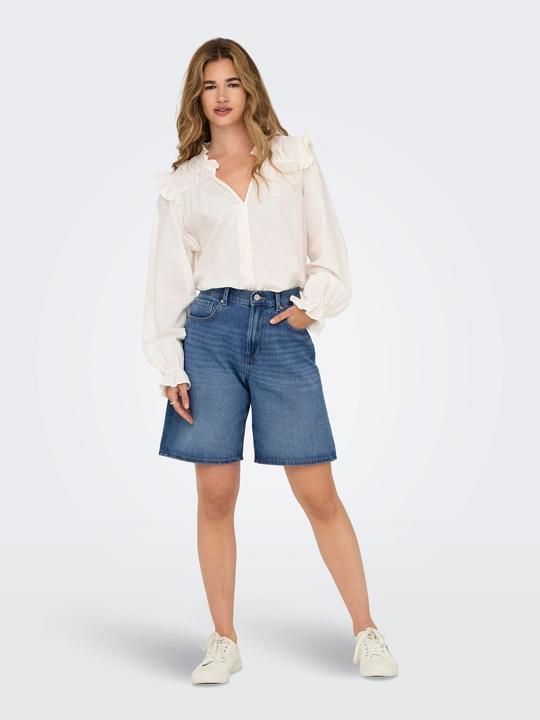 Produktbild Only ONLHOPE Hohe Taille Weiter Beinschnitt Jeans-Shorts Jeans-Shorts (M)