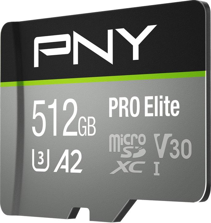 Actual product image PNY Pro Elite (512 GB, microSDXC, U3, UHS-I)