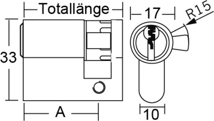 Image du produit Winkhaus Demi-cylindre profilé Xpert 02 (Cylindre profilé)